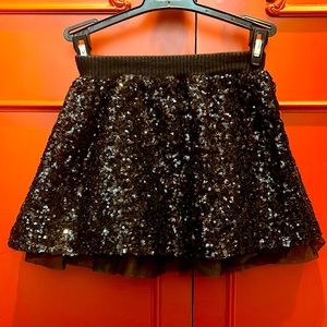 Black sequin skirt size 4 Girls